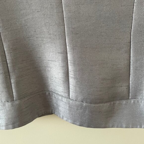 Jacques Vert VTG Jacket -metallic Gray -cropped tailord - Size 10 - Picture 7 of 9